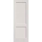 Fiberglass entry door, 2 panel shaker, 34" x 96", white satin smooth finish