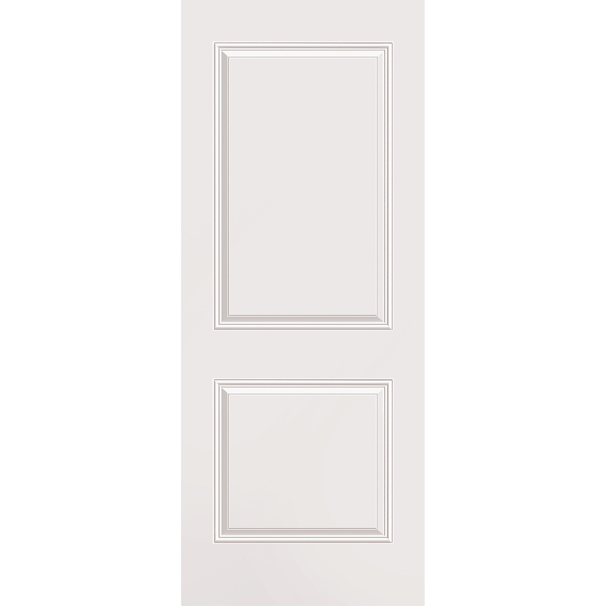 Wood edge steel entry door, 2 panel, 32" x 80", primed white finish