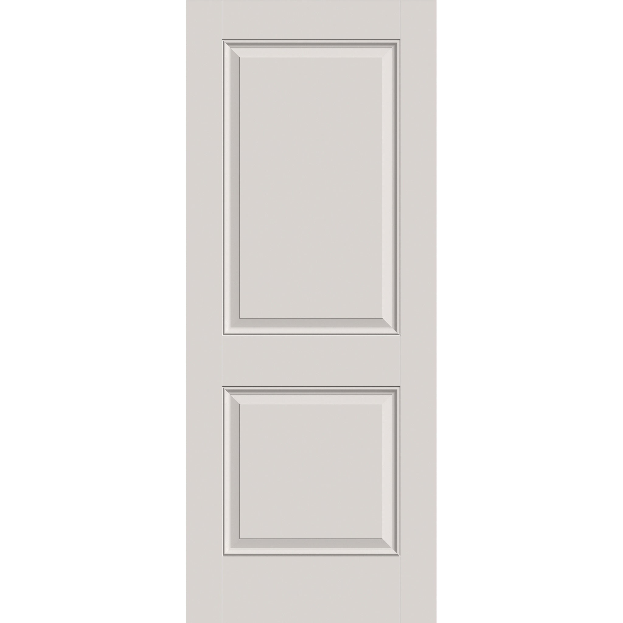 20-minute fire-rated fiberglass entry door, 2 panel, 32" x 80", white satin smooth finish