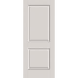 Hurricane-rated fiberglass entry door, 2 panel, 32" x 80", white satin smooth finish