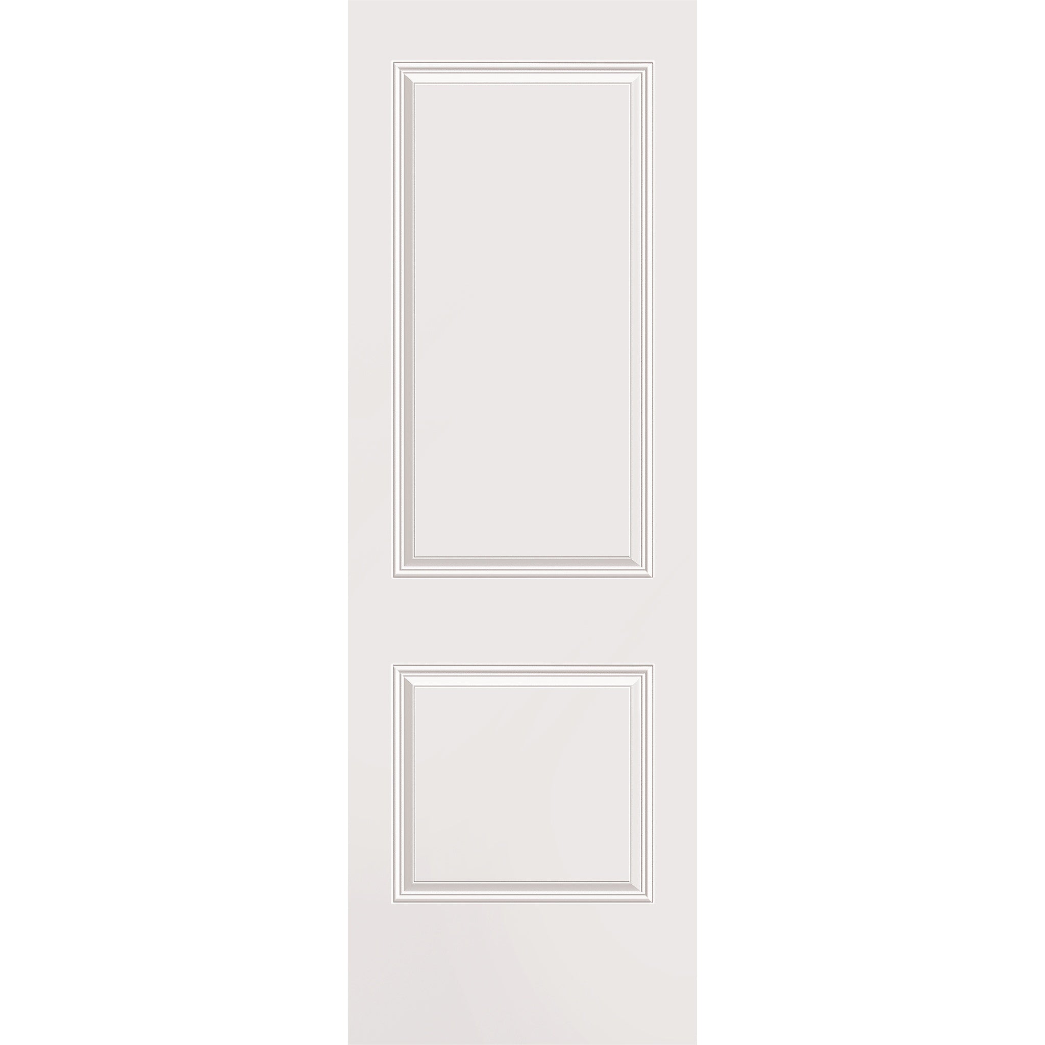 Wood edge steel entry door, 2 panel, 32" x 96", primed white finish