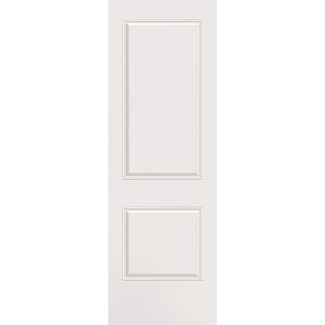 Wood edge steel entry door, 2 panel, 32" x 96", primed white finish