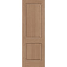Fiberglass entry door, 2 panel, 32" x 96", tan woodgrain finish