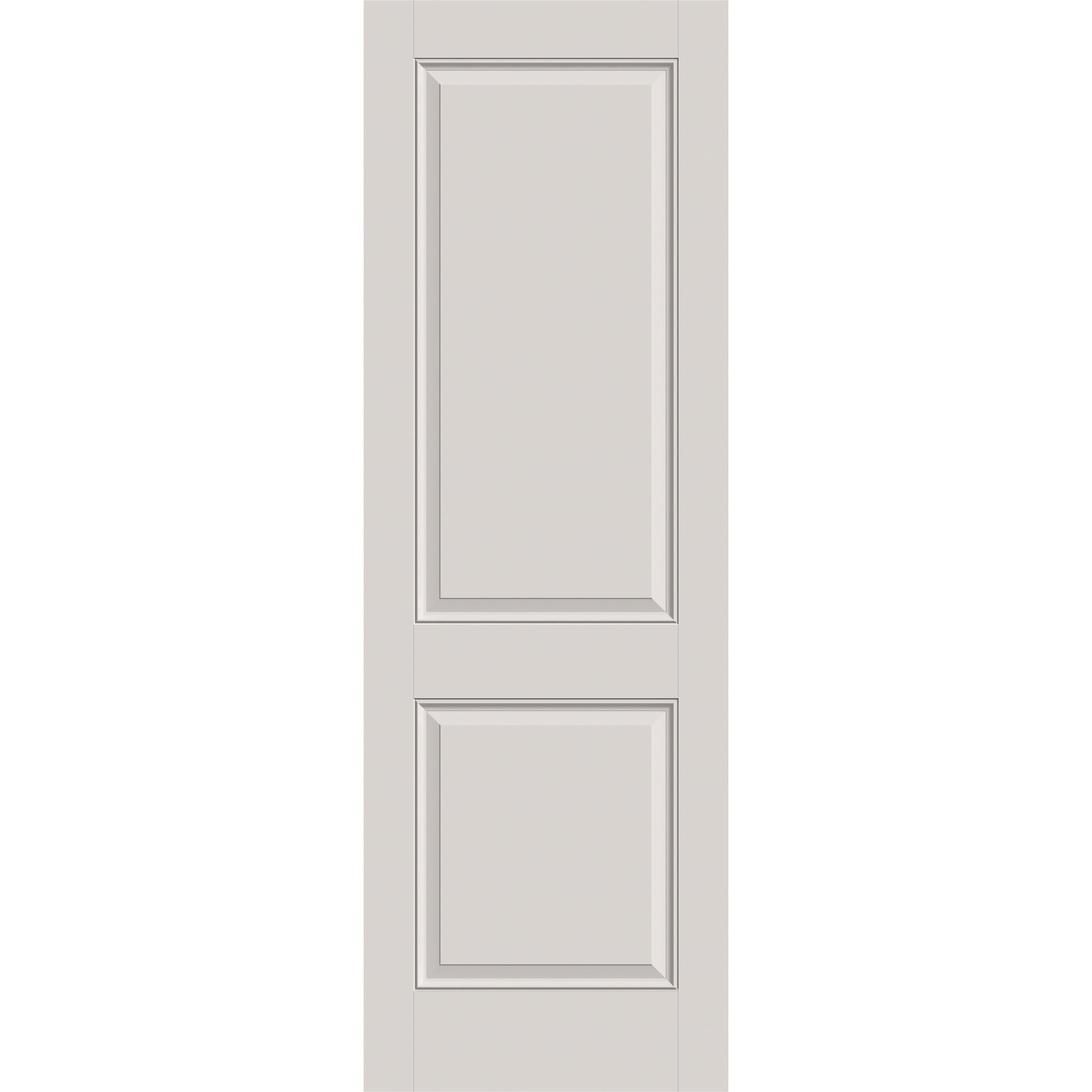 Hurricane-rated fiberglass entry door, 2 panel, 32" x 96", white satin smooth finish