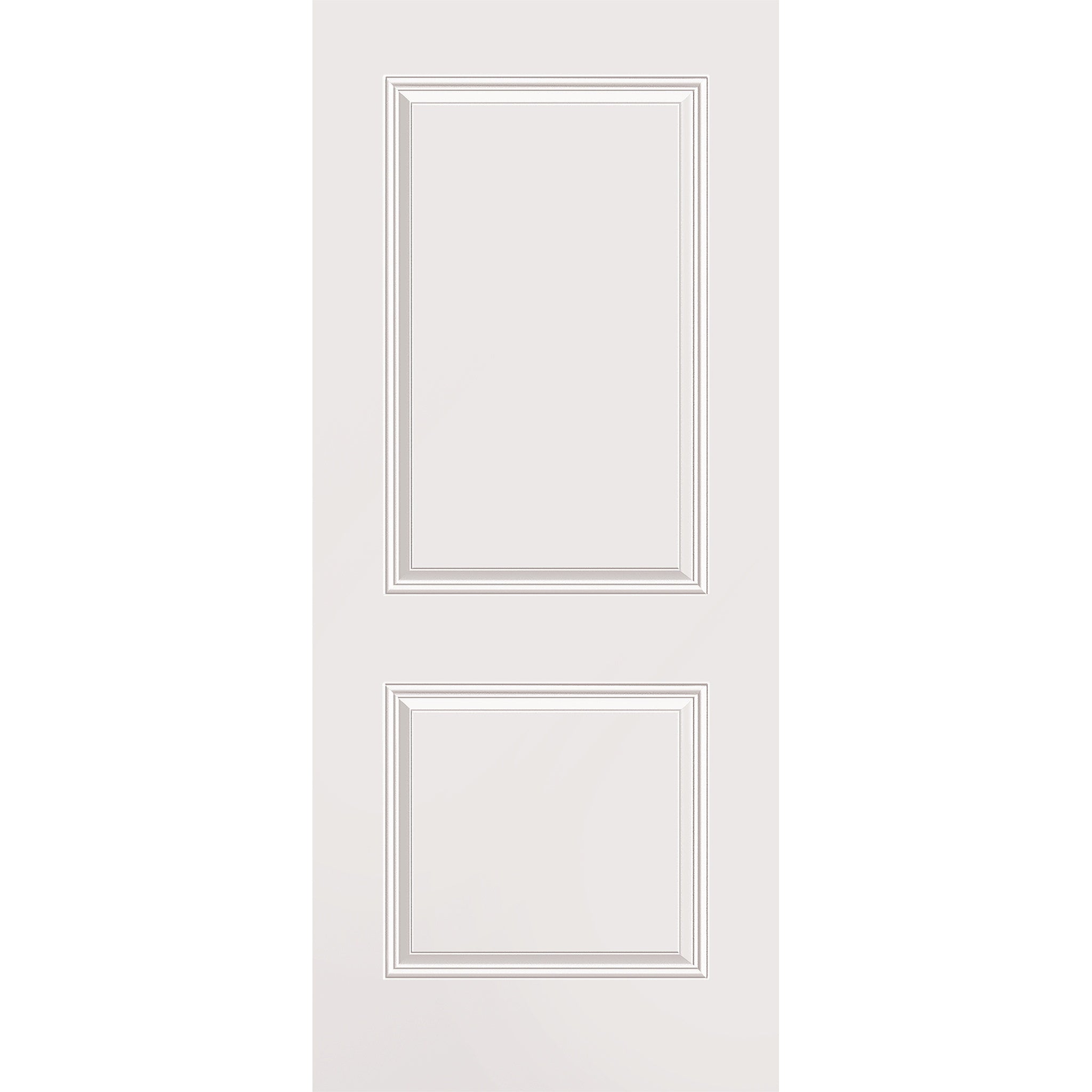 Steel edge entry door, 2 panel, 34" x 80", primed white finish