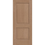 Fiberglass entry door, 2 panel, 34" x 80", tan woodgrain finish