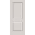 20-minute fire-rated fiberglass entry door, 2 panel, 34" x 80", white satin smooth finish