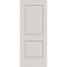 Fiberglass entry door, 2 panel, 34" x 84", white satin smooth finish