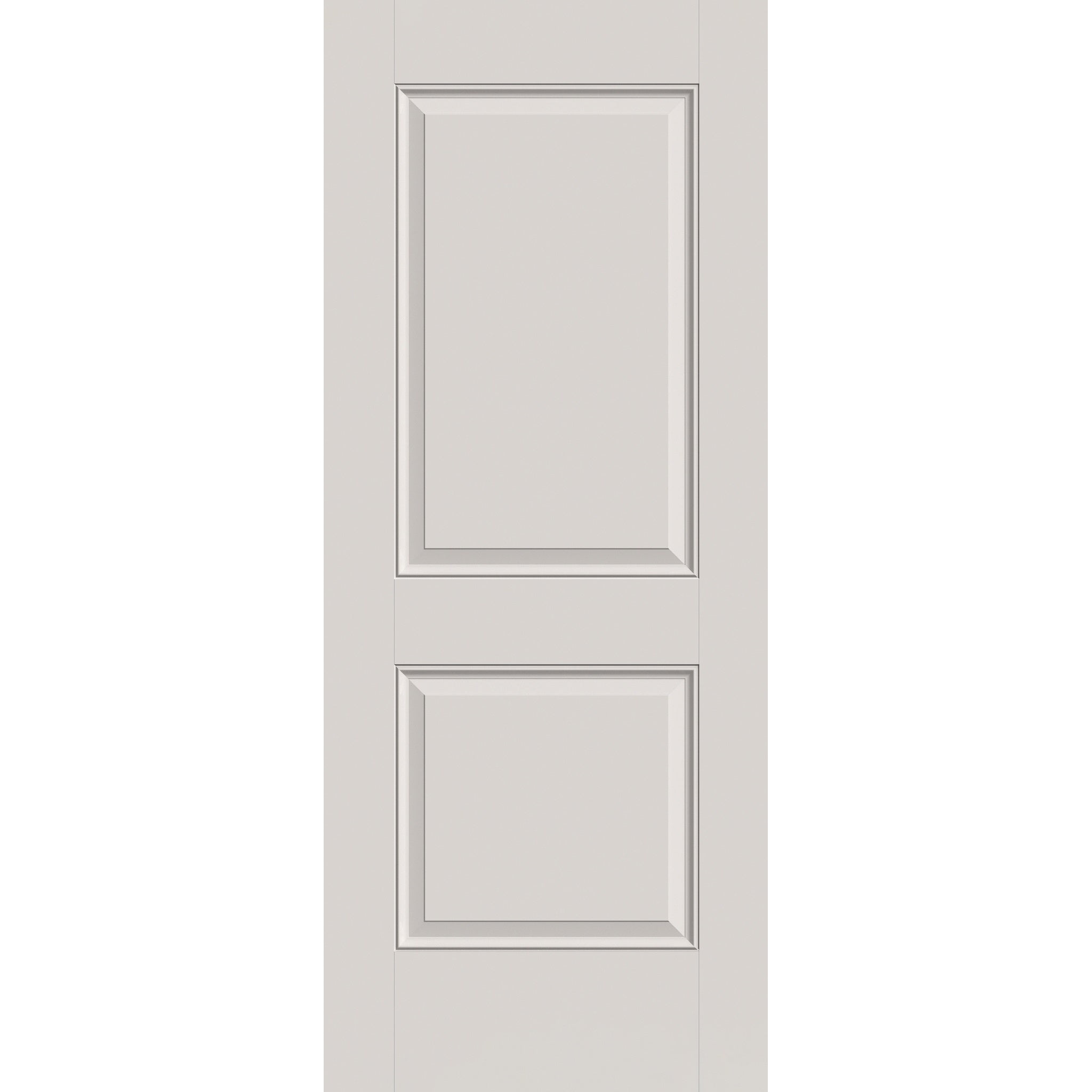 Fiberglass entry door, 2 panel, 34" x 84", white satin smooth finish
