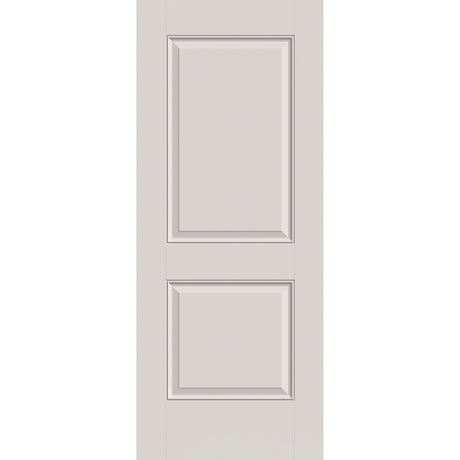 Fiberglass entry door, 2 panel, 34" x 84", white satin smooth finish