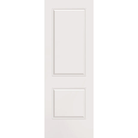 Wood edge steel entry door, 2 panel, 34" x 96", primed white finish