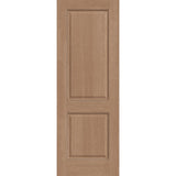 Hurricane-rated fiberglass entry door, 2 panel, 34" x 96", tan woodgrain finish