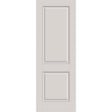 20-minute fire-rated fiberglass entry door, 2 panel, 34" x 96", white satin smooth finish