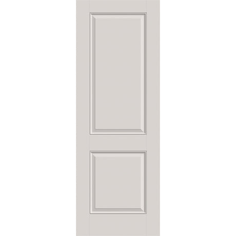 Fiberglass entry door, 2 panel, 34" x 96", white satin smooth finish