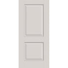 20-minute fire-rated fiberglass entry door, 2 panel, 36" x 80", white satin smooth finish
