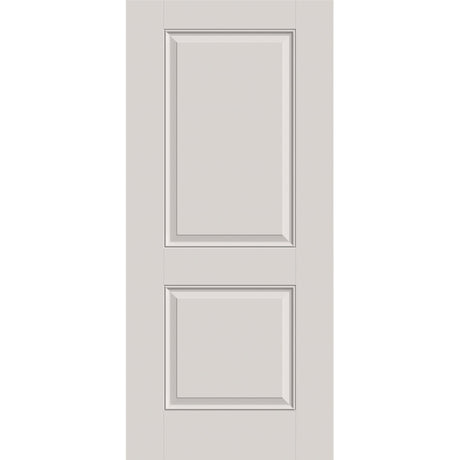 Fiberglass entry door, 2 panel, 36" x 80", white satin smooth finish