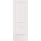 Wood edge steel entry door, 2 panel, 36" x 96", primed white finish