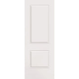 Wood edge steel entry door, 2 panel, 36" x 96", primed white finish