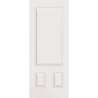 Wood edge steel entry door, 3 panel 3/4, 32" x 80", primed white finish