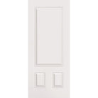 Wood edge steel entry door, 3 panel 3/4, 34" x 80", primed white finish