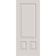 Fiberglass entry door, 3 panel 3/4, 34" x 80", white satin smooth finish