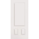 Wood edge steel entry door, 3 panel 3/4, 36" x 80", primed white finish