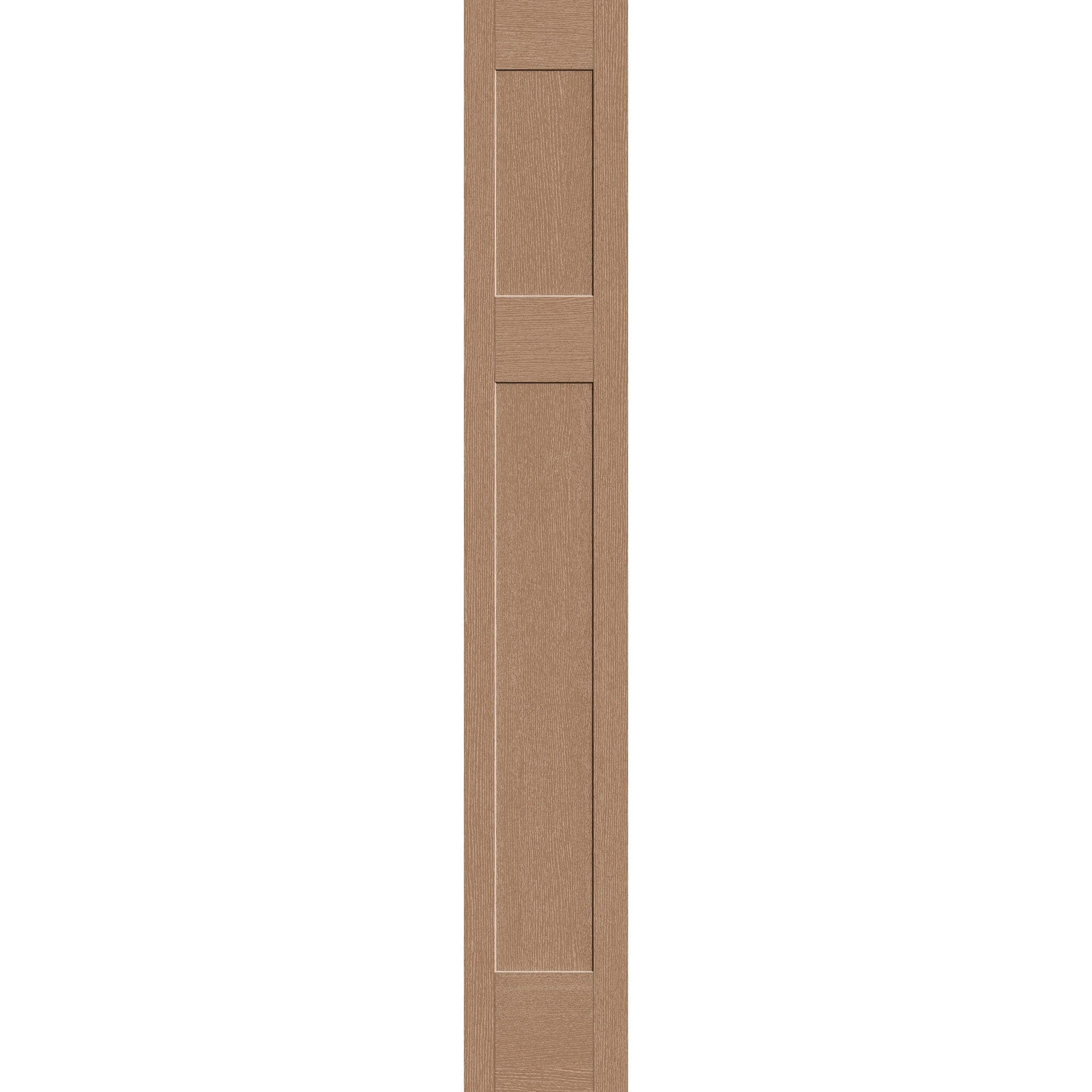 Fiberglass sidelite panel, Craftsman, 12" x 80", tan woodgrain finish