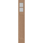 Micro-Granite flush glazed fiberglass sidelite panel, Craftsman, 12" x 80", white satin smooth finish
