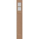 Rain flush glazed fiberglass sidelite panel, Craftsman, 12" x 80", white satin smooth finish