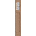Vapor flush glazed fiberglass sidelite panel, Craftsman, 12" x 80", white satin smooth finish