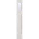 Clear flush glazed hurricane-rated fiberglass sidelite panel, Craftsman, 12" x 80", white satin smooth finish