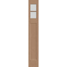 Frost flush glazed hurricane-rated fiberglass sidelite panel, Craftsman, 12" x 80", white satin smooth finish