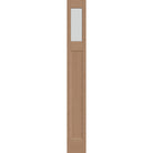 Frost flush glazed fiberglass sidelite panel, Craftsman, 12" x 96", tan woodgrain finish