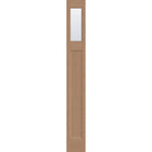 Clear flush glazed hurricane-rated fiberglass sidelite panel, Craftsman, 12" x 96", tan woodgrain finish