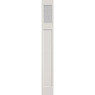 Vapor flush glazed fiberglass sidelite panel, Craftsman, 12" x 96", white satin smooth finish