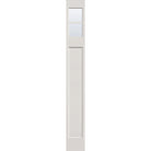Clear flush glazed hurricane-rated fiberglass sidelite panel, Craftsman, 12" x 96", white satin smooth finish