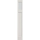 Frost flush glazed hurricane-rated fiberglass sidelite panel, Craftsman, 12" x 96", white satin smooth finish