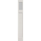 Micro-Granite flush glazed hurricane-rated fiberglass sidelite panel, Craftsman, 12" x 96", white satin smooth finish