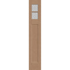 Vapor flush glazed fiberglass sidelite panel, Craftsman, 14" x 80", tan woodgrain finish