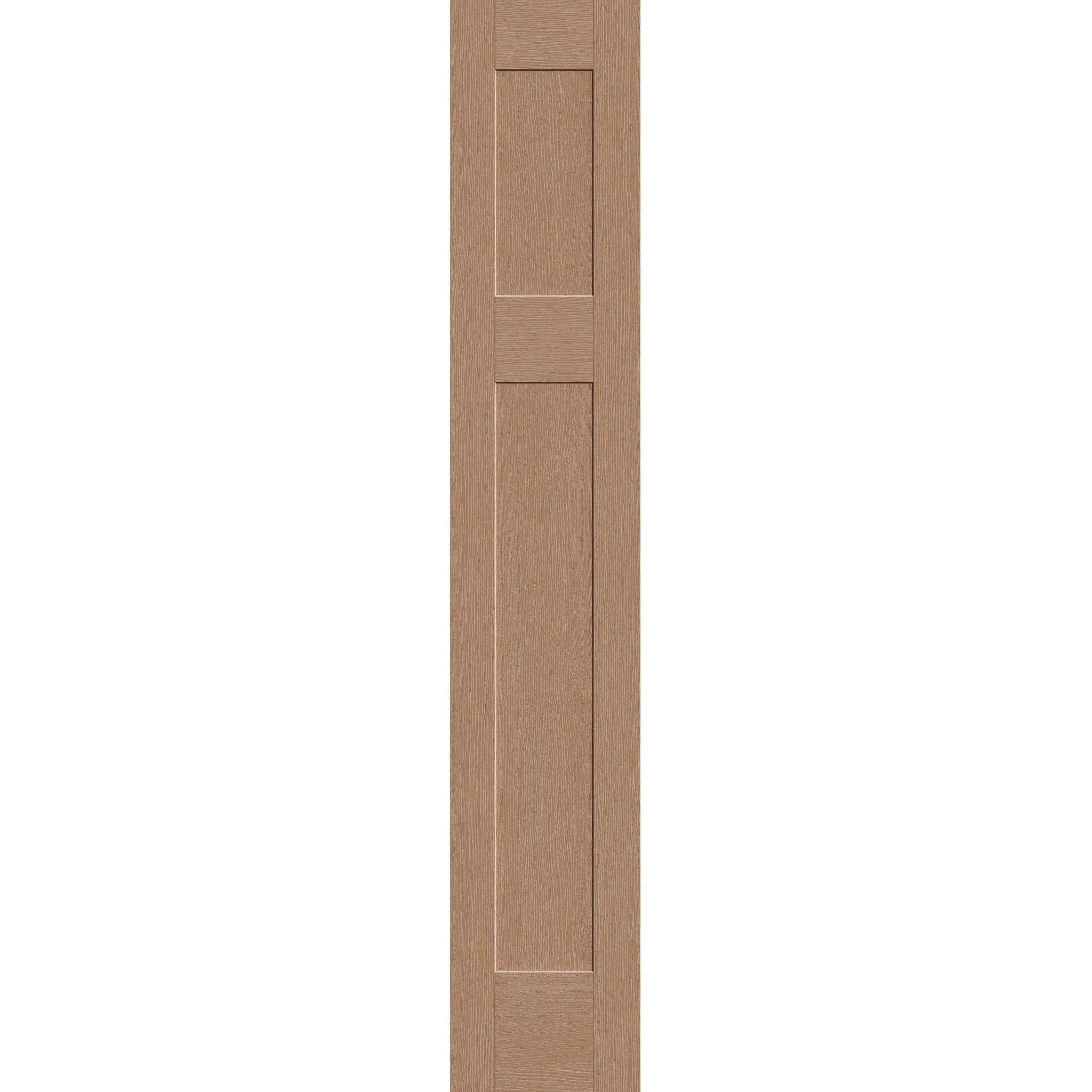 Fiberglass sidelite panel, Craftsman, 14" x 80", tan woodgrain finish