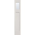 Clear flush glazed hurricane-rated fiberglass sidelite panel, Craftsman, 14" x 80", white satin smooth finish