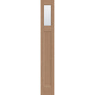 Clear flush glazed hurricane-rated fiberglass sidelite panel, Craftsman, 14" x 96", tan woodgrain finish
