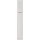 Frost flush glazed fiberglass sidelite panel, Craftsman, 14" x 96", white satin smooth finish