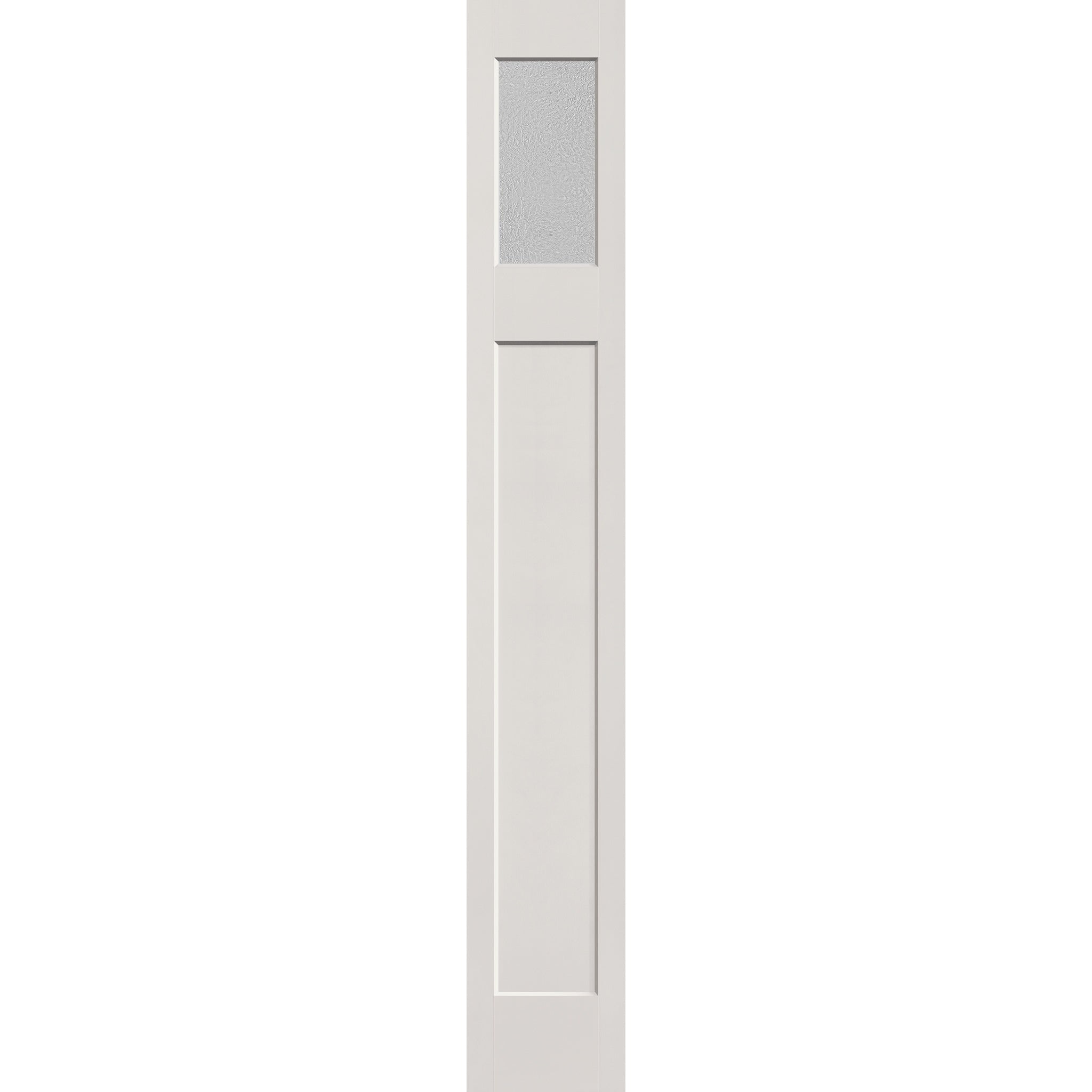 Micro-Granite flush glazed hurricane-rated fiberglass sidelite panel, Craftsman, 14" x 96", white satin smooth finish