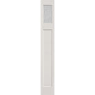 Rain flush glazed hurricane-rated fiberglass sidelite panel, Craftsman, 14" x 96", white satin smooth finish