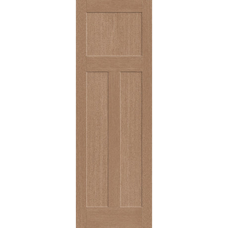 Fiberglass entry door, 3 panel Craftsman, 32" x 96", tan woodgrain finish