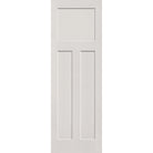 20-minute fire-rated fiberglass entry door, 3 panel Craftsman, 32" x 96", white satin smooth finish