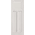 Fiberglass entry door, 3 panel Craftsman, 34" x 96", white satin smooth finish