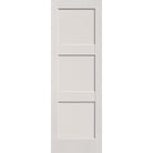 Fiberglass entry door, 3 panel shaker, 32" x 96", white satin smooth finish