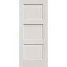 Fiberglass entry door, 3 panel shaker, 34" x 80", white satin smooth finish